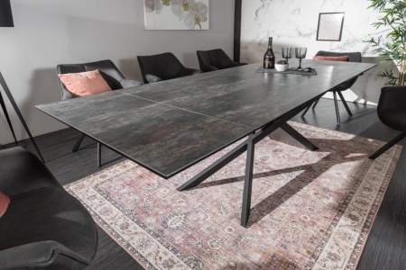 Uitschuifbare eettafel EUPHORIA 180-220-260 cm keramiek in lava-look - Img 4
