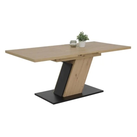 Uitschuifbare gelamineerd eettafel EIKEN kleur ARTISAN 140 naar 180cm - Img 5