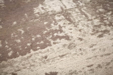 Vintage katoenen vloerkleed 350x240cm beige-grijs verwassen gebruikte look - Img 6