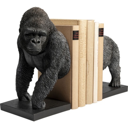 Boekensteun Gorilla Polyresin, Handgemaakt, Elke vrede uniek, Geassembleerd - Img 3
