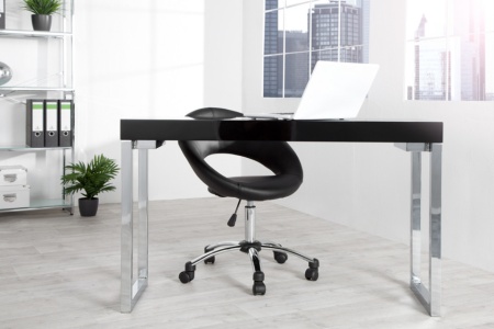 Bureau hoogglans zwart 120 cm - Img 4
