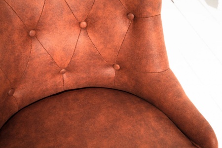 Bureaustoel Chesterfield vintage lichtbruin - Img 7