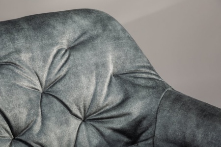 Bureaustoel Comfort Fluweel Groen met doorgestikte stiksels - Img 6