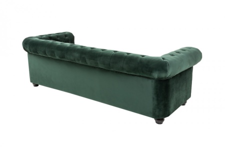 Chesterfield 3-zitsbank 205 cm fluweelgroen fluweel met knoopsluiting en veerkern - Img 8