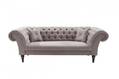 Chesterfield bank 3 zits 225cm zachte katoenen met twee kussens - Img 6