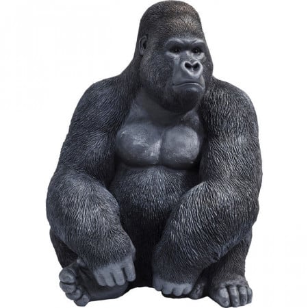 Deco Object Monkey Gorilla Side XL Zwart H76cm