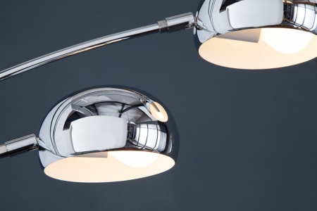 Design booglamp FIVE LIGHTS 205 cm zilveren vloerlamp met marmeren voet - Img 5