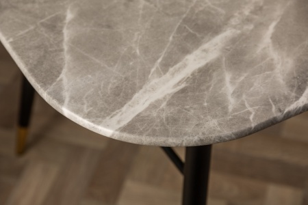 Design eettafel PARIS 180cm grijs kristalglas met marmer decor - Img 4