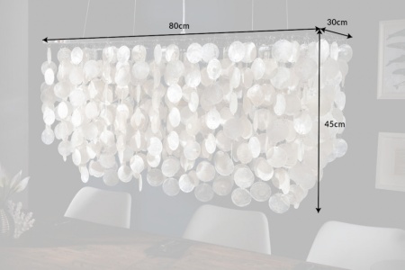 Design hanglamp SHELL 80cm schelplamp parelmoer - Img 2