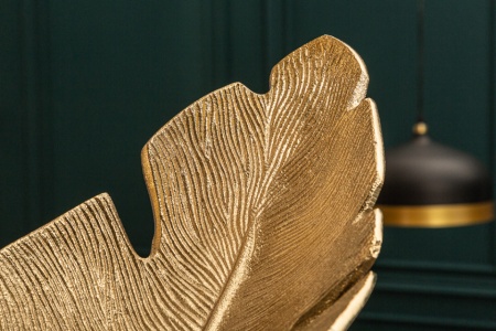 Design sierschaal GOUD BLAD 62 cm bladgoud design metaal handgemaakt - Img 3