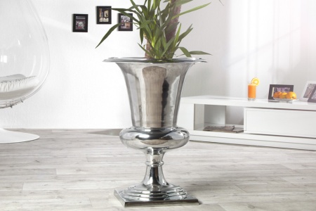 Design vaas BOAL 60cm zilveren plantenbeker aluminium - Img 8