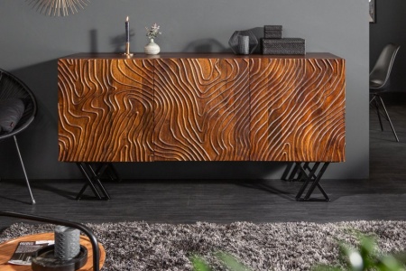 Dressoir mangohout Handgemaakt FLUID 160 cm - Img 3