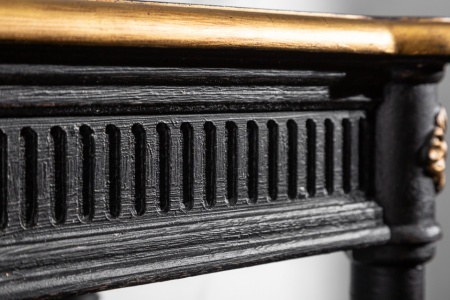 Elegante consoletafel VENICE 125 cm zwart goud massief hout - Img 8