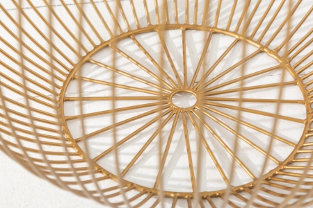 Elegante salontafel STORAGE 41 cm goud witte opbergmand met dienblad - Img 5