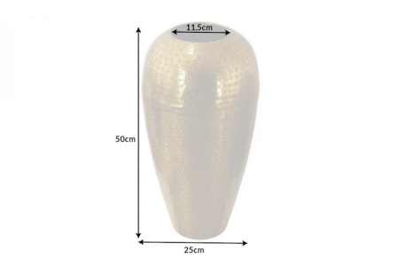 Elegante vaas ORIENTAL 50cm goud in wild gehamerd design - Img 2