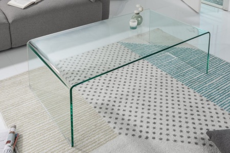 Extravagante glazen salontafel 110 cm transparant - Img 3