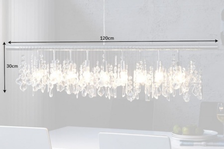 Extravagante hanglamp DIAMONDS XL 120cm kristallen lamp met 9 lampjes - Img 2
