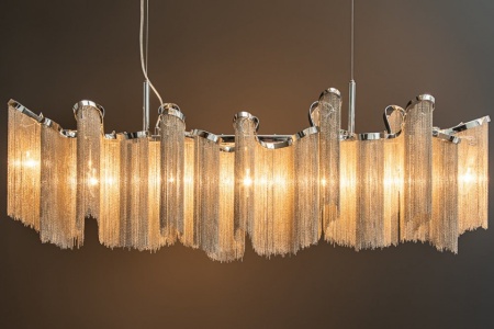 Extravagante hanglamp ELEGANCE 118 cm zilveren hanglamp - Img 2