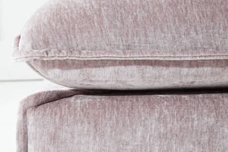 Grote Poef hocker HEAVEN 100cm taupe fluweel in landelijke stijl - Img 6