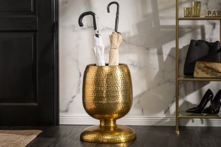 Handgemaakte bijzettafel ORIENT 36 cm goud gehamerd design - Img 5