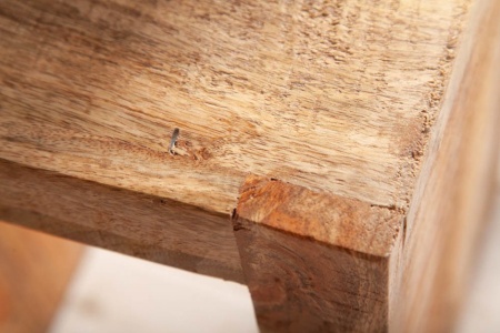 Handgemaakte bijzettafel S 60 cm massief mangohout variabel verstelbaar - Img 7