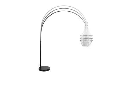 In hoogte verstelbare hanglamp ROYAL 204 cm zilver zwart met kroonluchter - Img 7
