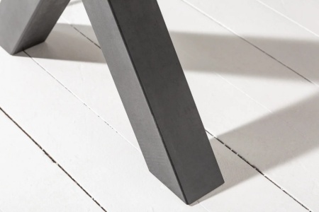 Industriële eettafel MONTREAL 180cm eiken look met zwarte X-poten - Img 7