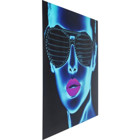 Ingelijste kunst glas Tough Girl 120x120cm - Img 3