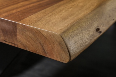 Massief boomstam eettafel MAMMUT NATURE 200 cm acacia massief hout 6 cm dik blad - Img 2