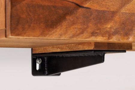 Massief houten tv-meubel SCORPION 160cm bruine mango lowboard wandkast - Img 7