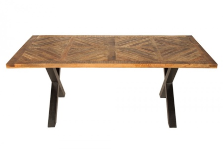 Massieve eettafel INFINITY HOME 200 cm naturel mangohout industrieel design - Img 6