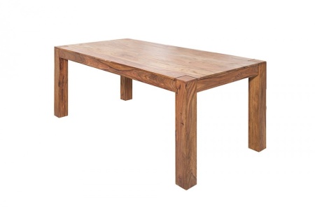 Massieve eettafel MAKASSAR 200 cm Sheesham unieke nerf - Img 7