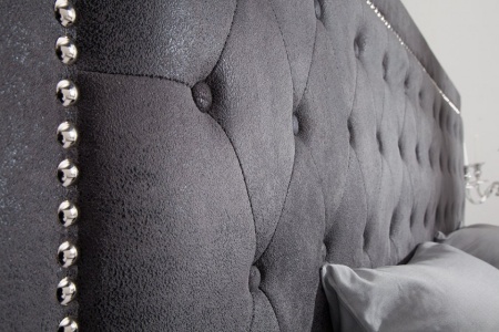 Model Chesterfield tweepersoonsbed 180x200cm antiek grijze klinknagels - Img 6
