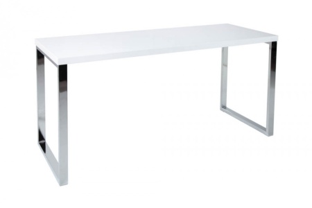 Modern hoogglans wit bureau140 cm witte hoogglans studietafel - Img 8