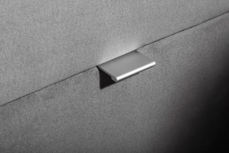 Modern nachtkastje BOUTIQUE 43 cm grijs fluweel met lade indirecte verlichting - Img 8