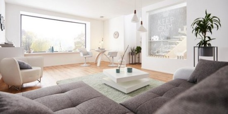 Moderne Salontafel Mat wit met draaibaar bovenblad 78x78cm - Img 6