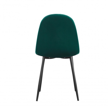 moderne Stoel Velours stof Groen Zwarte poten set van 4 - Img 3