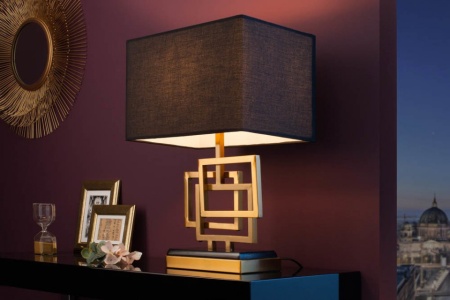 Moderne tafellamp 56cm goud modern design met stoffen kap - Img 6