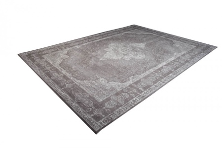 Oosters katoenen vloerkleed 350x240cm antiek grijs geometrisch patroon - Img 8