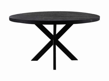 Ronde eettafel- ø150x76 - Zwart - Mangohout/metaal - Img 2