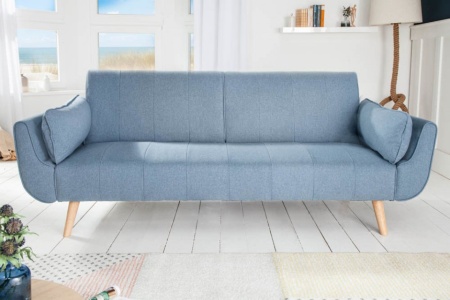 Scandinavisch Design slaapbank 215cm lichtblauw bed functie 3-zits bank - Img 4