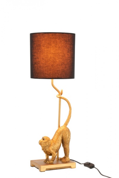 Tafel Lamp Aap Jerry Goud Zwart - Img 2