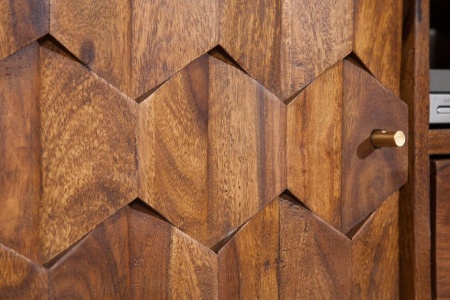 TV-Meubel Mystic Living 140cm Massief Sheesham Hout - Img 3