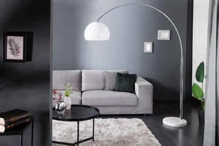 Vloerlamp Boog LOUNGE DEAL 175-205 cm witte marmeren voet vloerlamp - Img 4