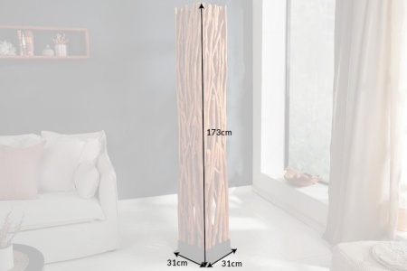 Vloerlamp massiev hout NATURE ART 173 cm - Img 2