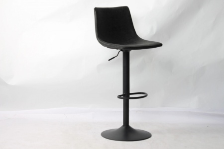 Barstoel Tref Set van 2 verstelbaar Vintage Zwart - Img 6