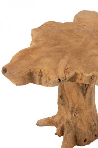 Bijzettafel Boom Teak Hout Naturel 55cm - Img 3
