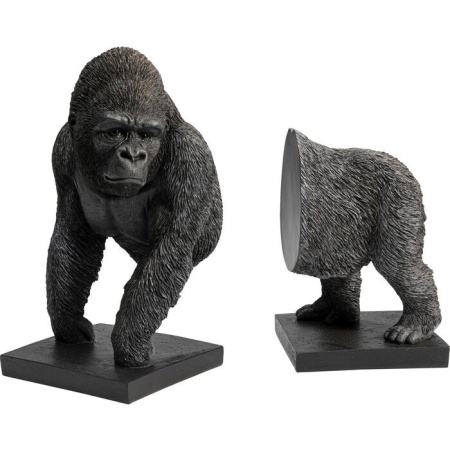 Boekensteun Gorilla Polyresin, Handgemaakt, Elke vrede uniek, Geassembleerd - Img 4