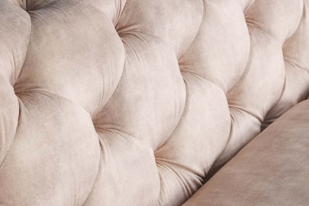 Chesterfield 3-zitsbank MODERN BAROK 235cm champagne fluweel 3-zits - Img 5