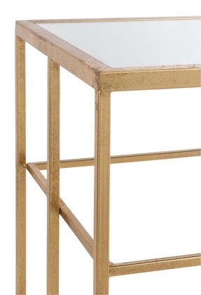 Console Metaal goud 120 cm gespiegelde glas - Img 4